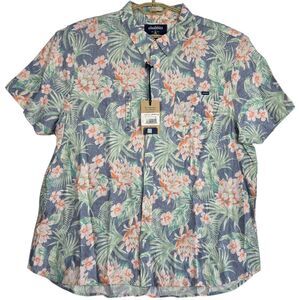 Chubbies Mens XXL The Resort Wear Floral Button Down Shirt Short Sleeve Friday